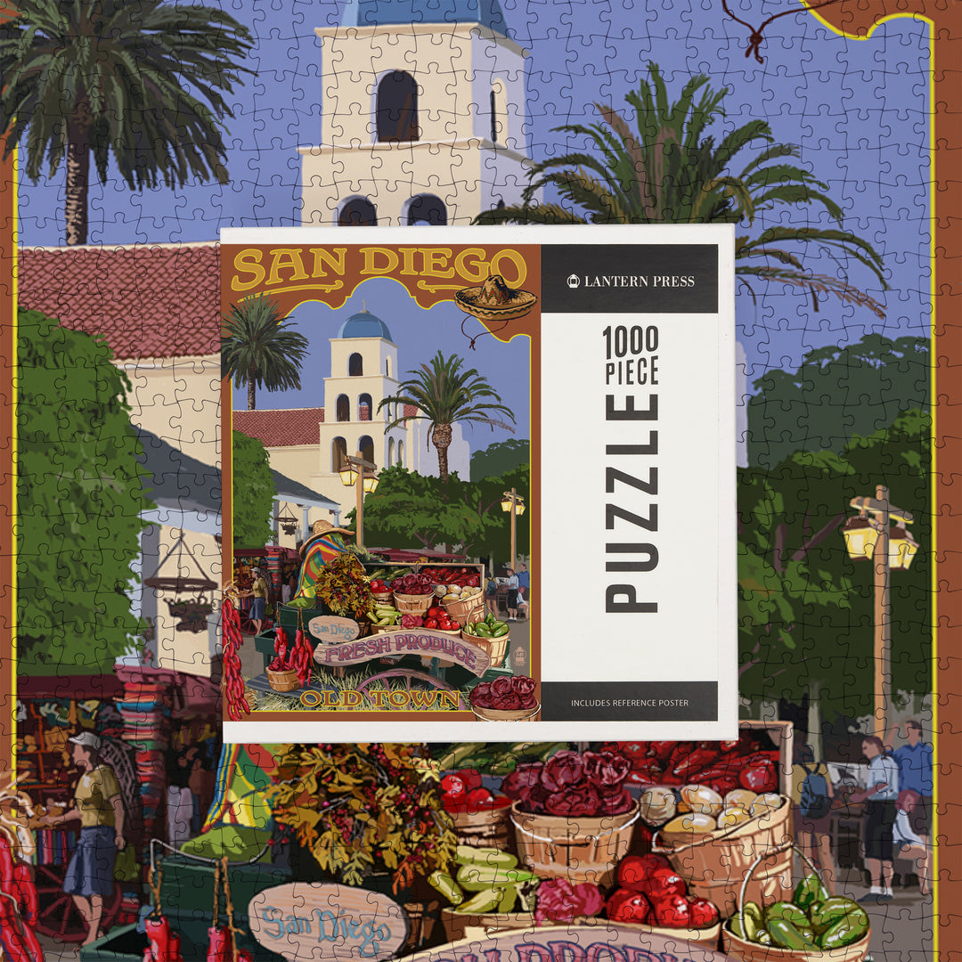 San Diego, California, Old Town, Jigsaw Puzzle Puzzle Lantern Press 