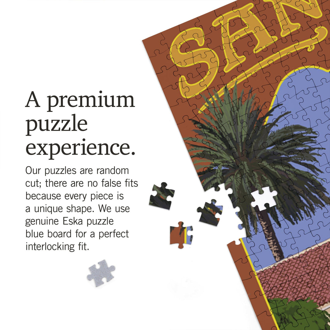 San Diego, California, Old Town, Jigsaw Puzzle Puzzle Lantern Press 