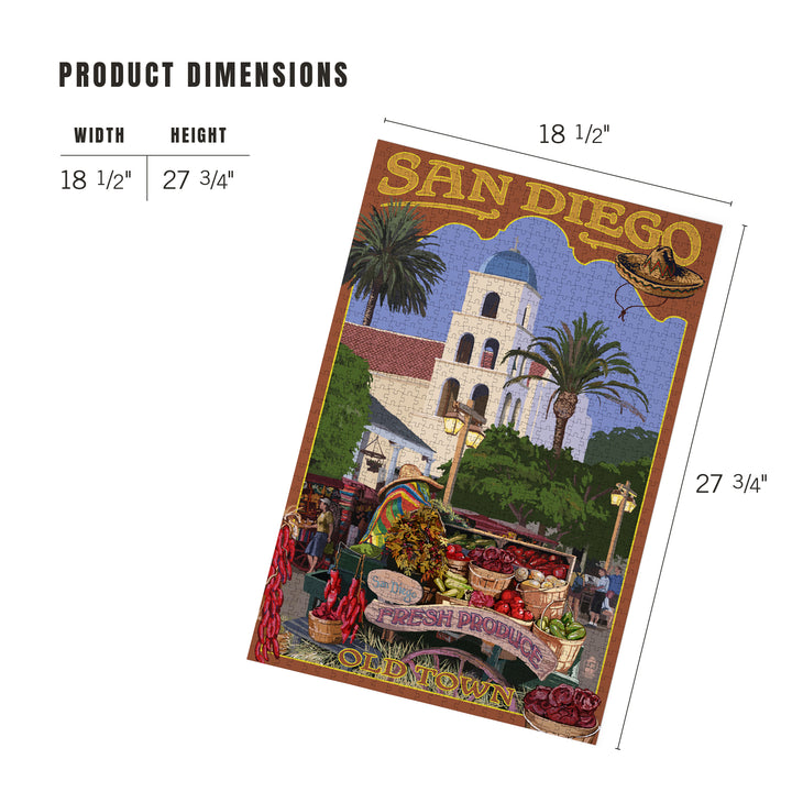 San Diego, California, Old Town, Jigsaw Puzzle Puzzle Lantern Press 