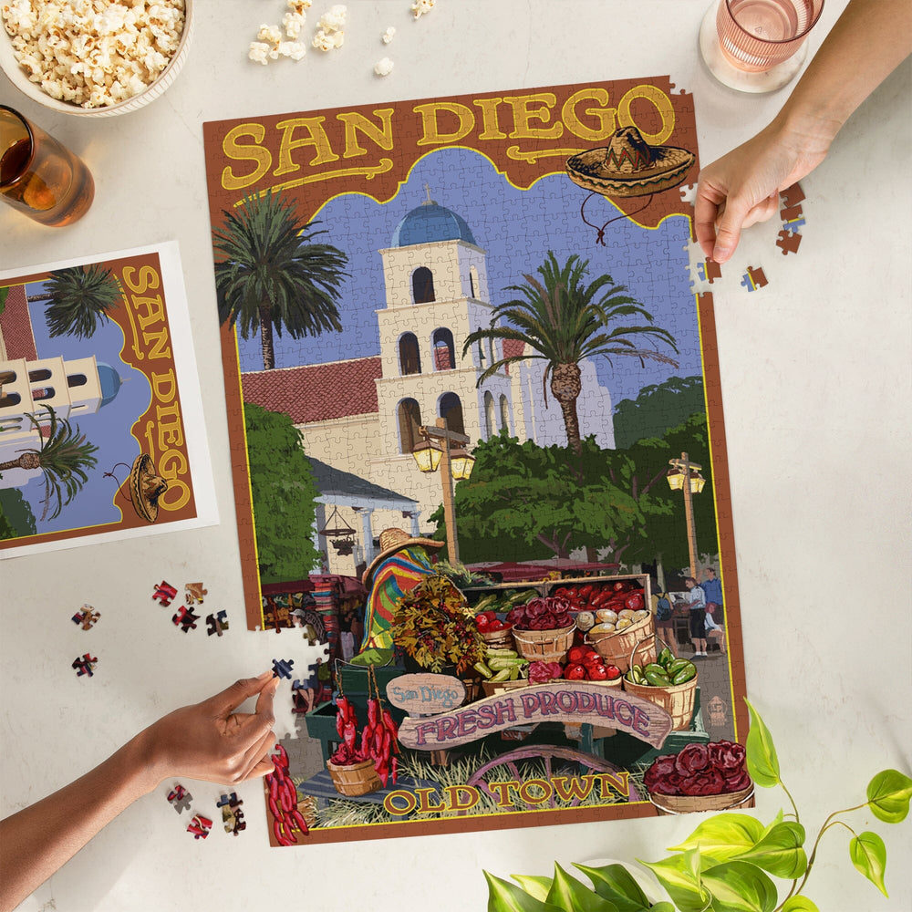 San Diego, California, Old Town, Jigsaw Puzzle Puzzle Lantern Press 