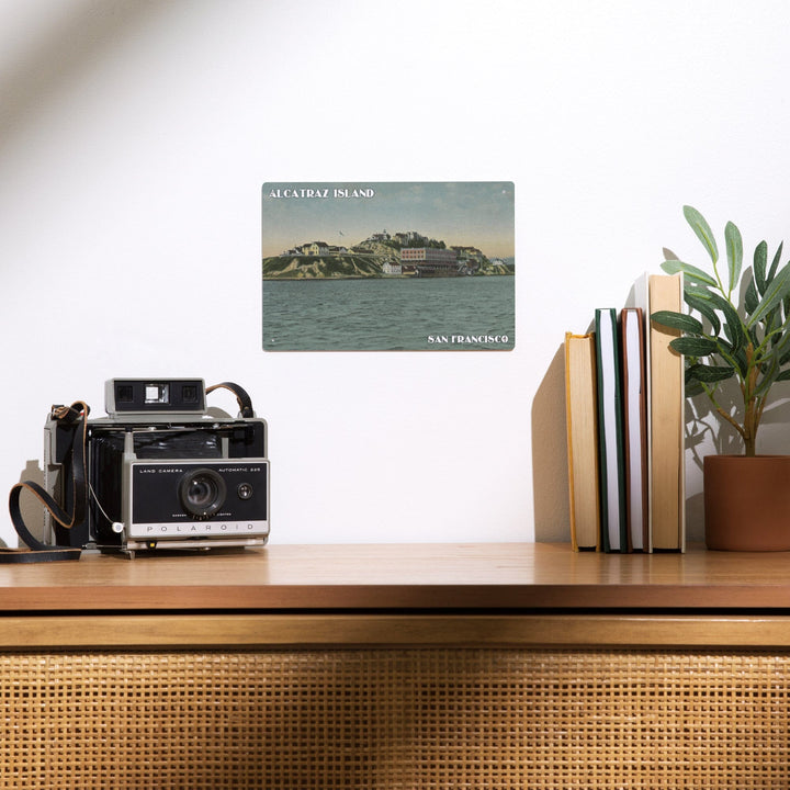 San Francisco, CA, Alcatraz Island Prison View, Art & Giclee Prints Metal Lantern Press 