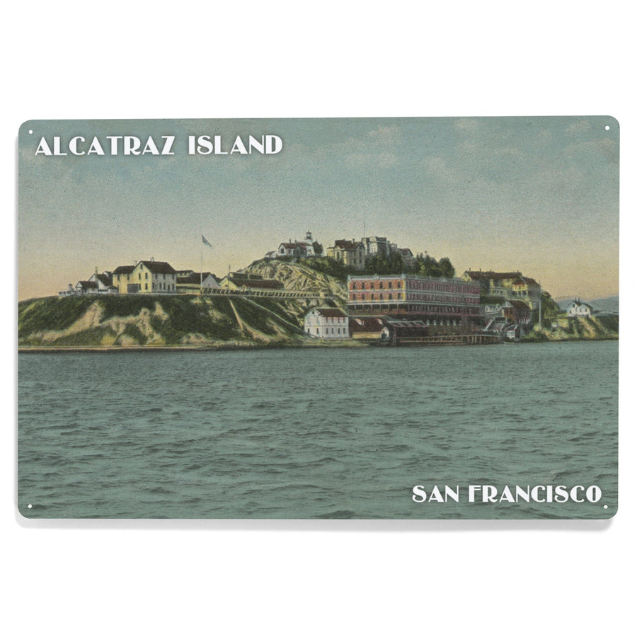 San Francisco, CA, Alcatraz Island Prison View, Art & Giclee Prints Metal Lantern Press 