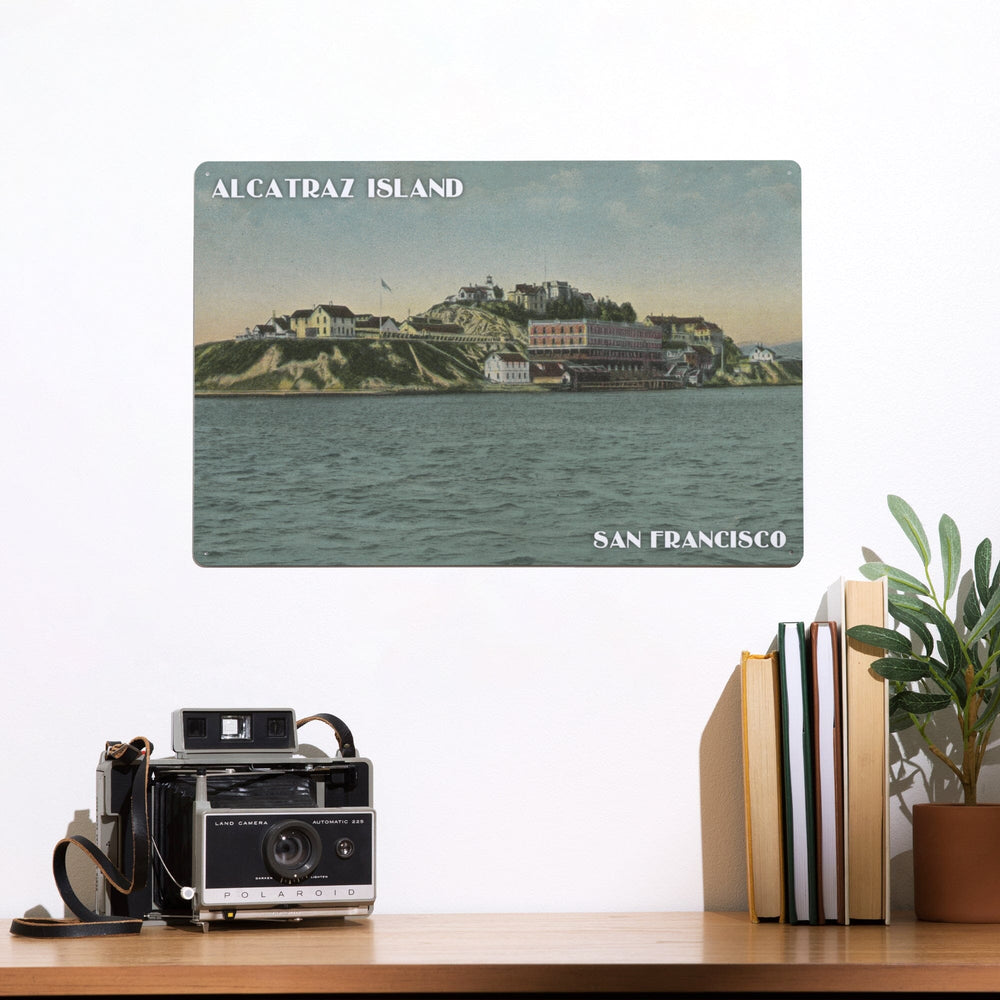 San Francisco, CA, Alcatraz Island Prison View, Art & Giclee Prints Metal Lantern Press 
