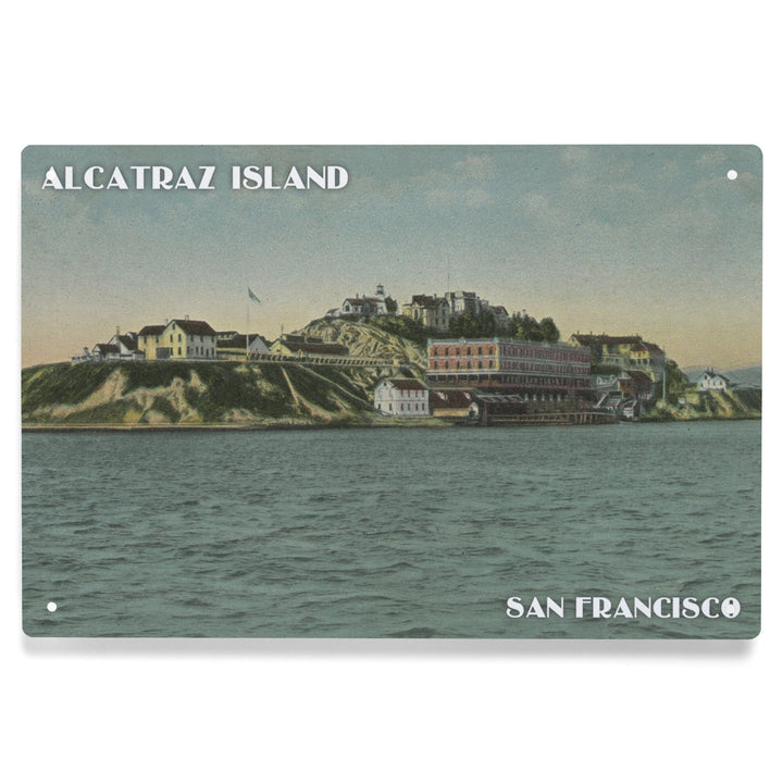 San Francisco, CA, Alcatraz Island Prison View, Art & Giclee Prints Metal Lantern Press 