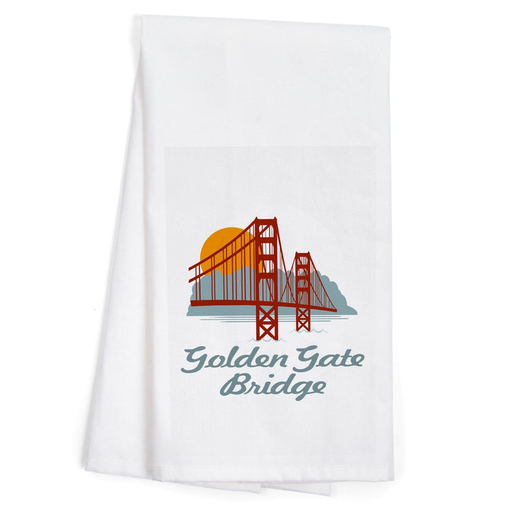 San Francisco, California, Retro Skyline, Golden Gate Bridge, Contour, Jigsaw Puzzle Kitchen Lantern Press 