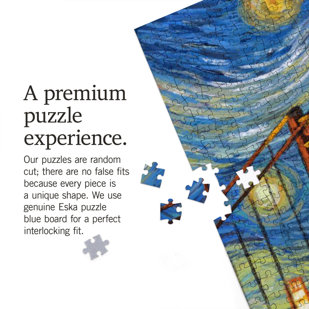 San Francisco, California, Starry Night City Series, Jigsaw Puzzle Puzzle Lantern Press 