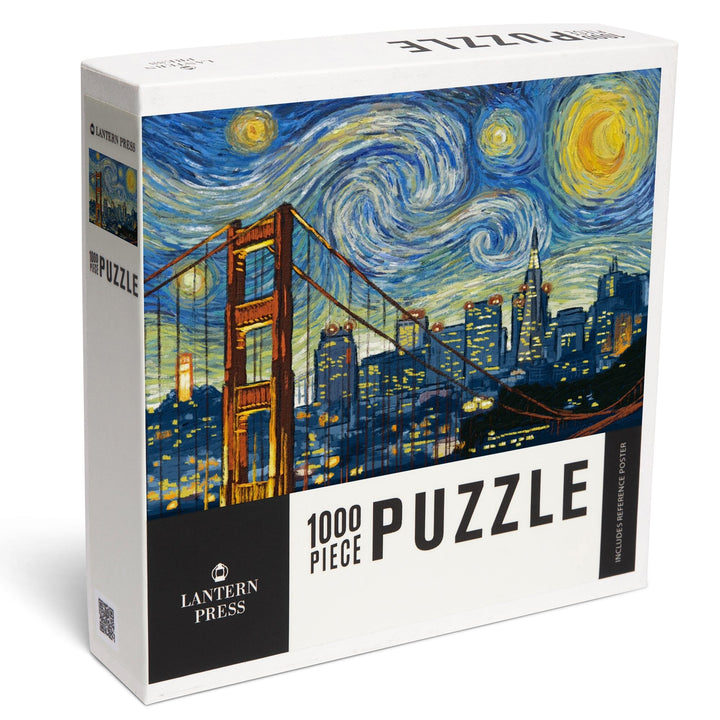 San Francisco, California, Starry Night City Series, Jigsaw Puzzle Puzzle Lantern Press 