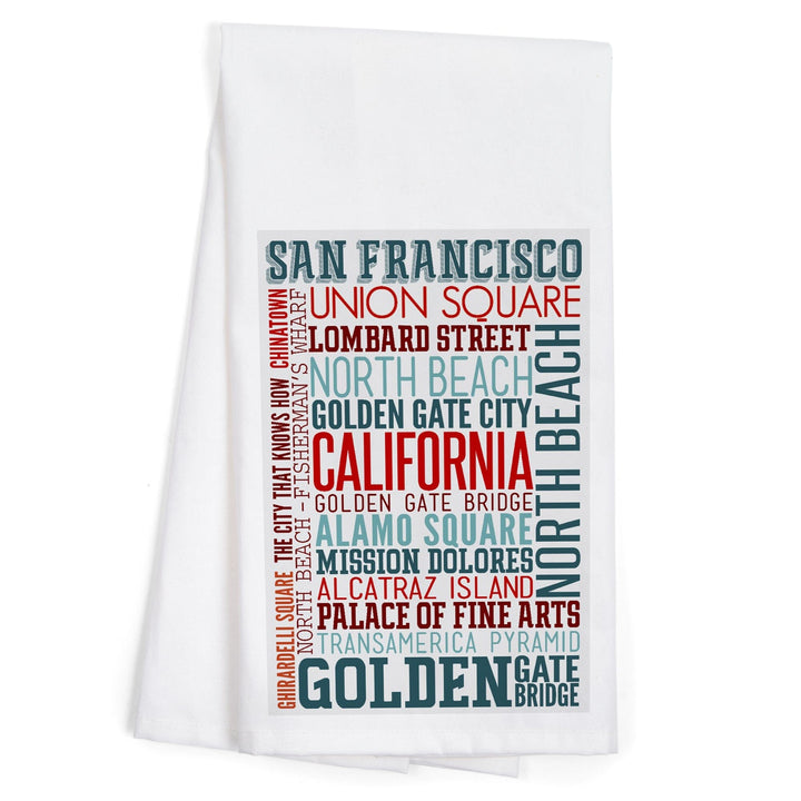 San Francisco, California, Typography, Jigsaw Puzzle Kitchen Lantern Press 