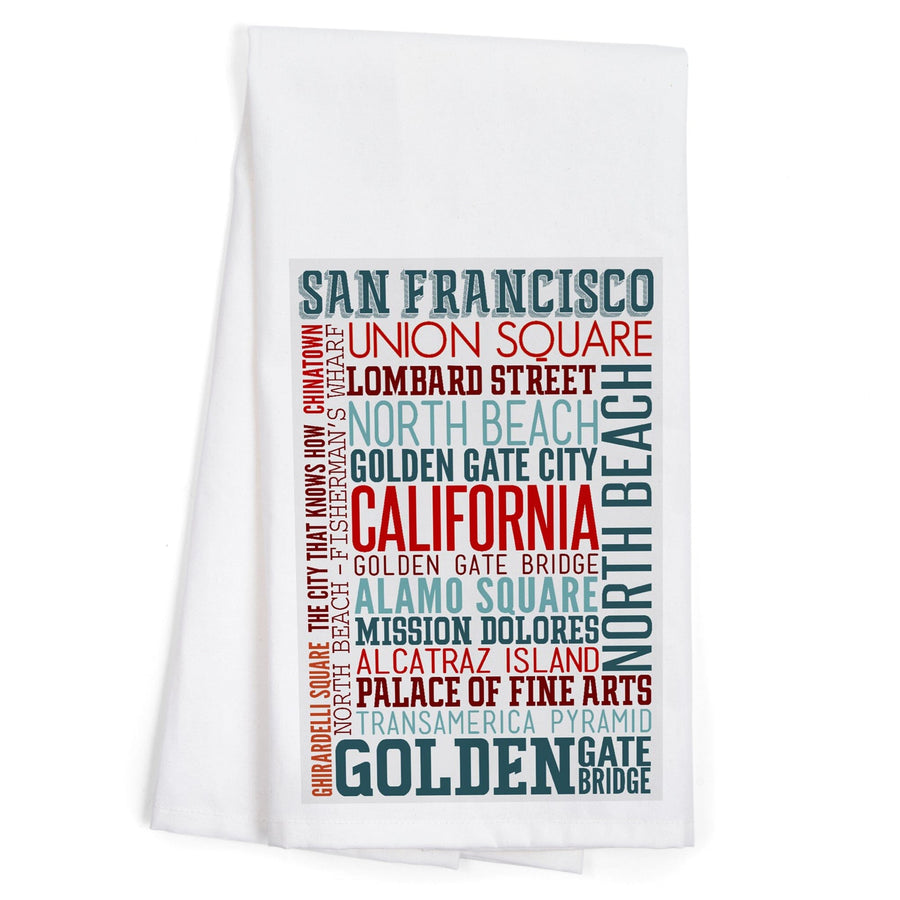 San Francisco, California, Typography, Jigsaw Puzzle Kitchen Lantern Press 