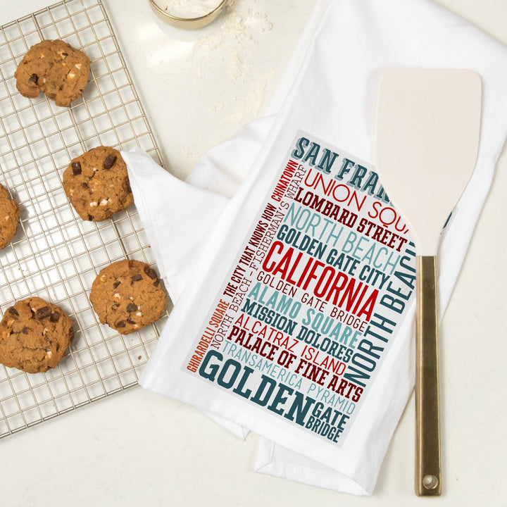 San Francisco, California, Typography, Jigsaw Puzzle Kitchen Lantern Press 