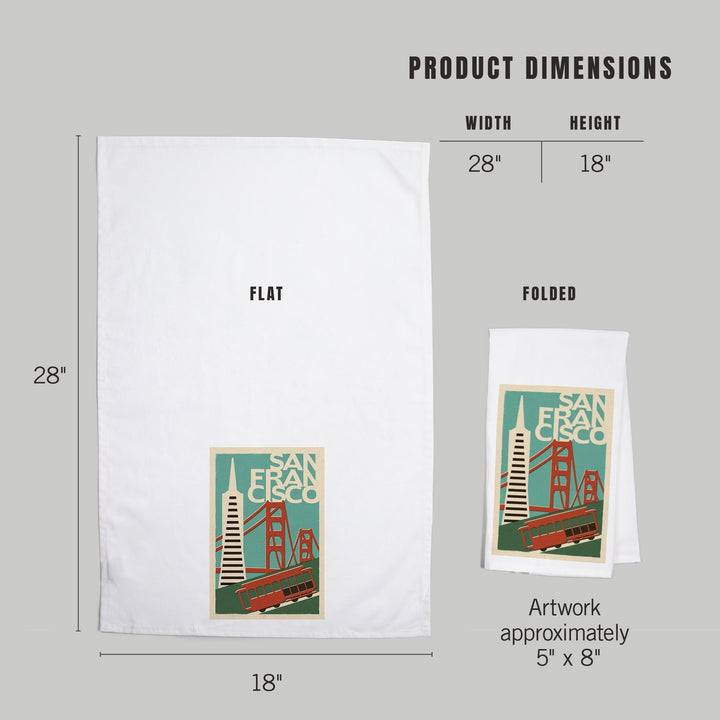 San Francisco, California, Woodblock, Jigsaw Puzzle Kitchen Lantern Press 