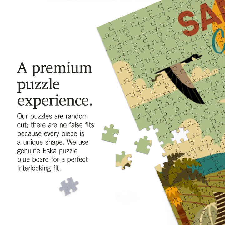 San Jose, California, Geometric City Series, Jigsaw Puzzle Puzzle Lantern Press 