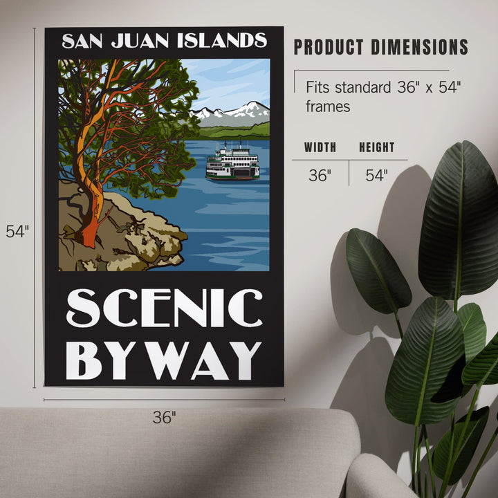 San Juan Islands Scenic Byway, Washington, Official Logo, Art & Giclee Prints Art Lantern Press 