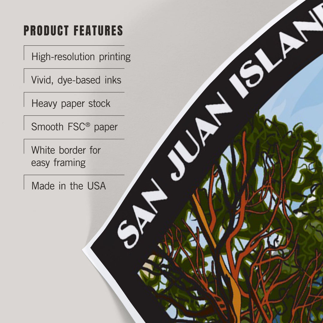 San Juan Islands Scenic Byway, Washington, Official Logo, Art & Giclee Prints Art Lantern Press 