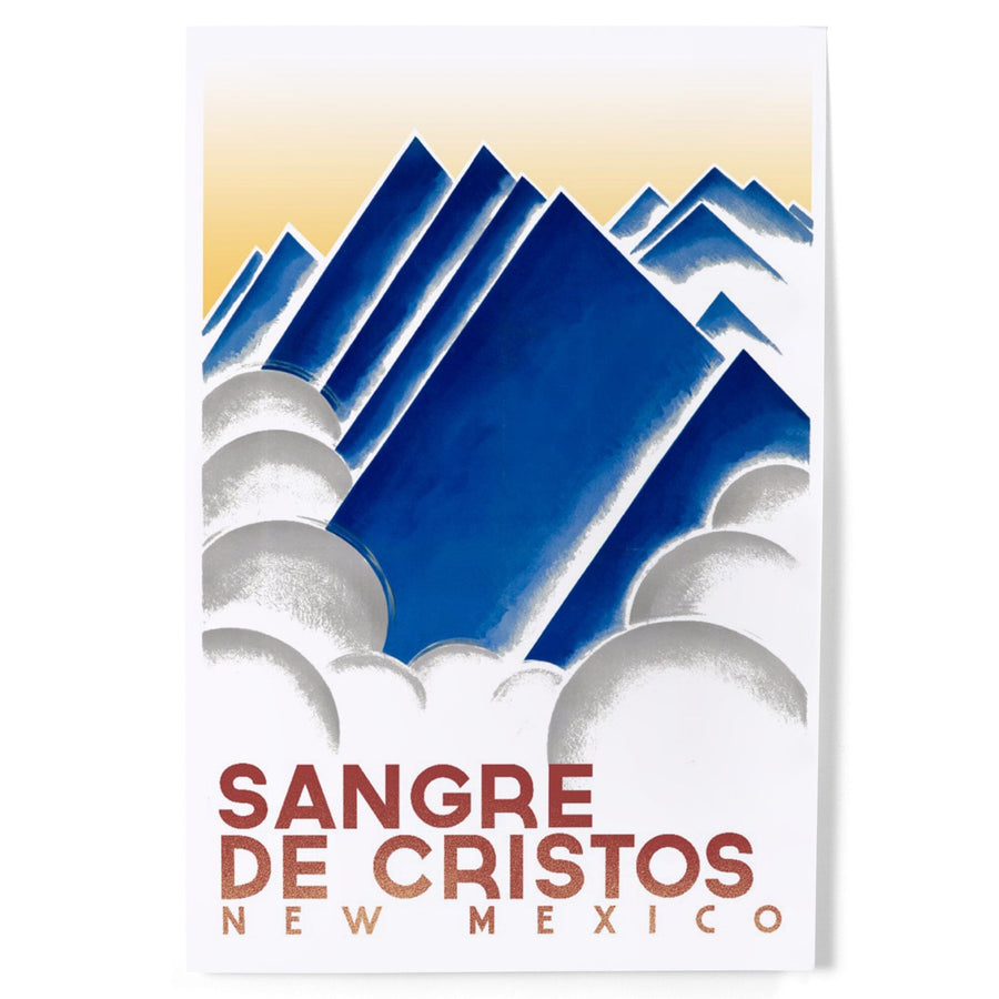 Sangre de Cristos, New Mexico, Geometric Mountain Peaks, Art & Giclee Prints Art Lantern Press 