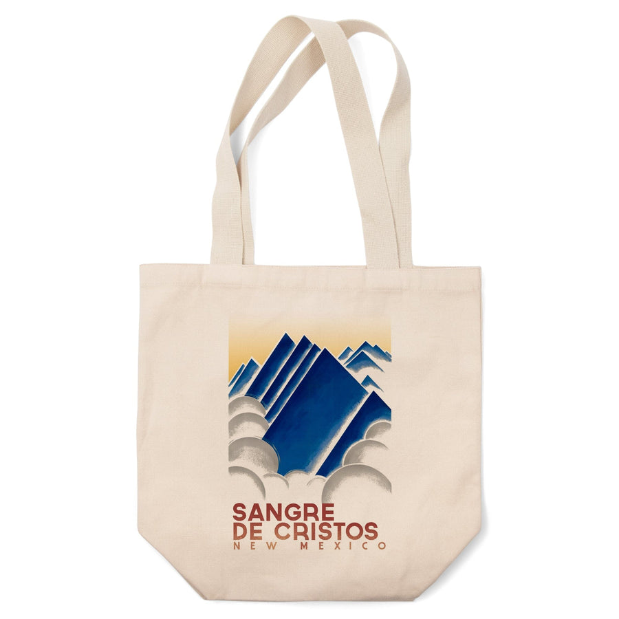Sangre de Cristos, New Mexico, Geometric Mountain Peaks, Tote Bag Totes Lantern Press 