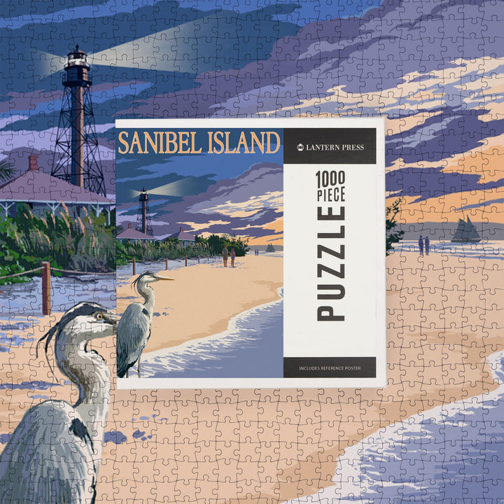 Sanibel Island, Florida, Lighthouse, Jigsaw Puzzle Puzzle Lantern Press 