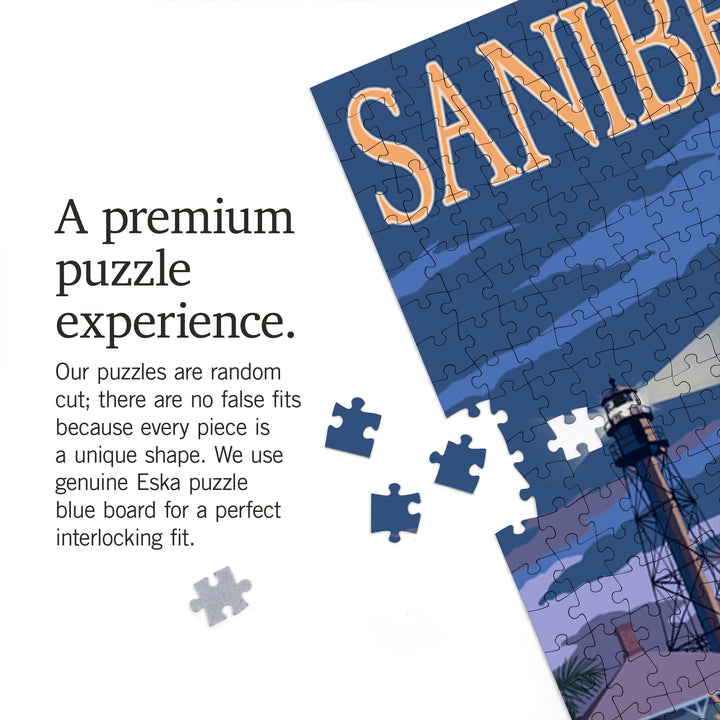 Sanibel Island, Florida, Lighthouse, Jigsaw Puzzle Puzzle Lantern Press 