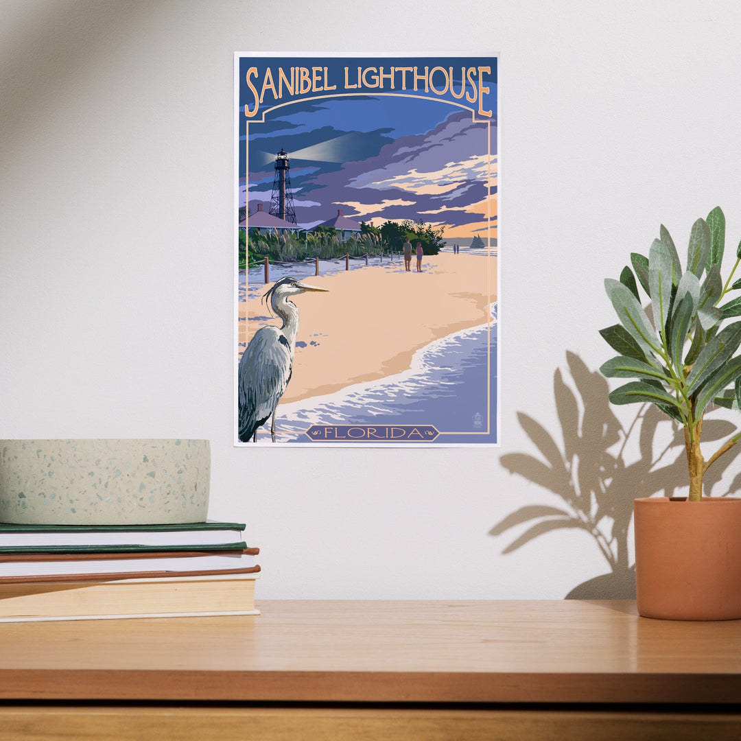 Sanibel Lighthouse, Florida, Art & Giclee Prints Art Lantern Press 