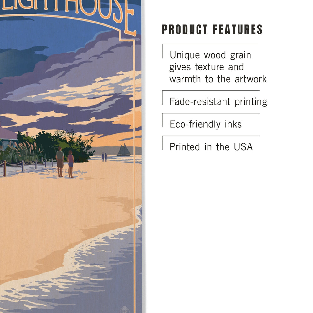 Sanibel Lighthouse, Florida, Lantern Press Artwork, Wood Signs and Postcards Wood Lantern Press 