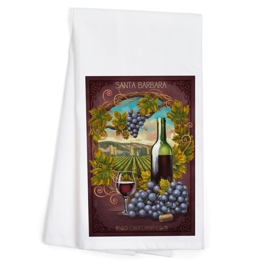 Santa Barbara, California, Merlot, Jigsaw Puzzle Kitchen Lantern Press 