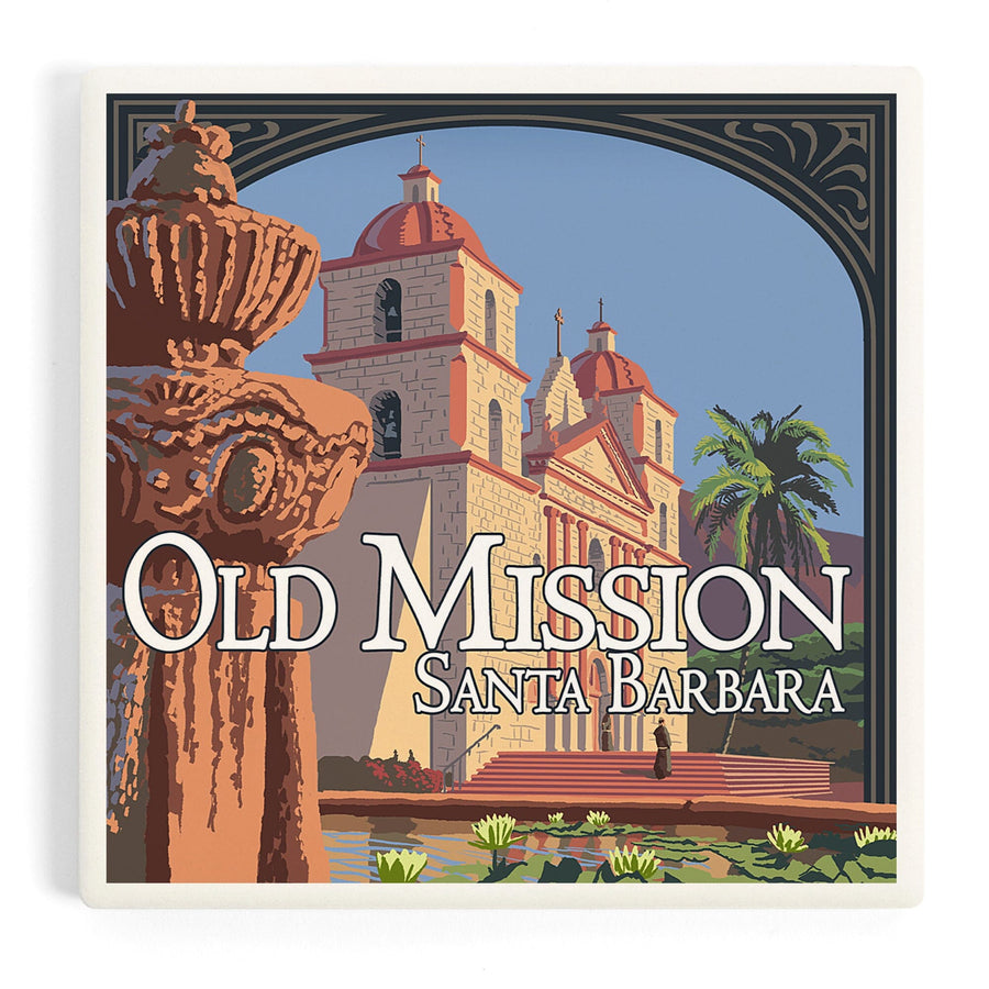 Santa Barbara, California, Old Mission, Coasters Coasters Lantern Press 