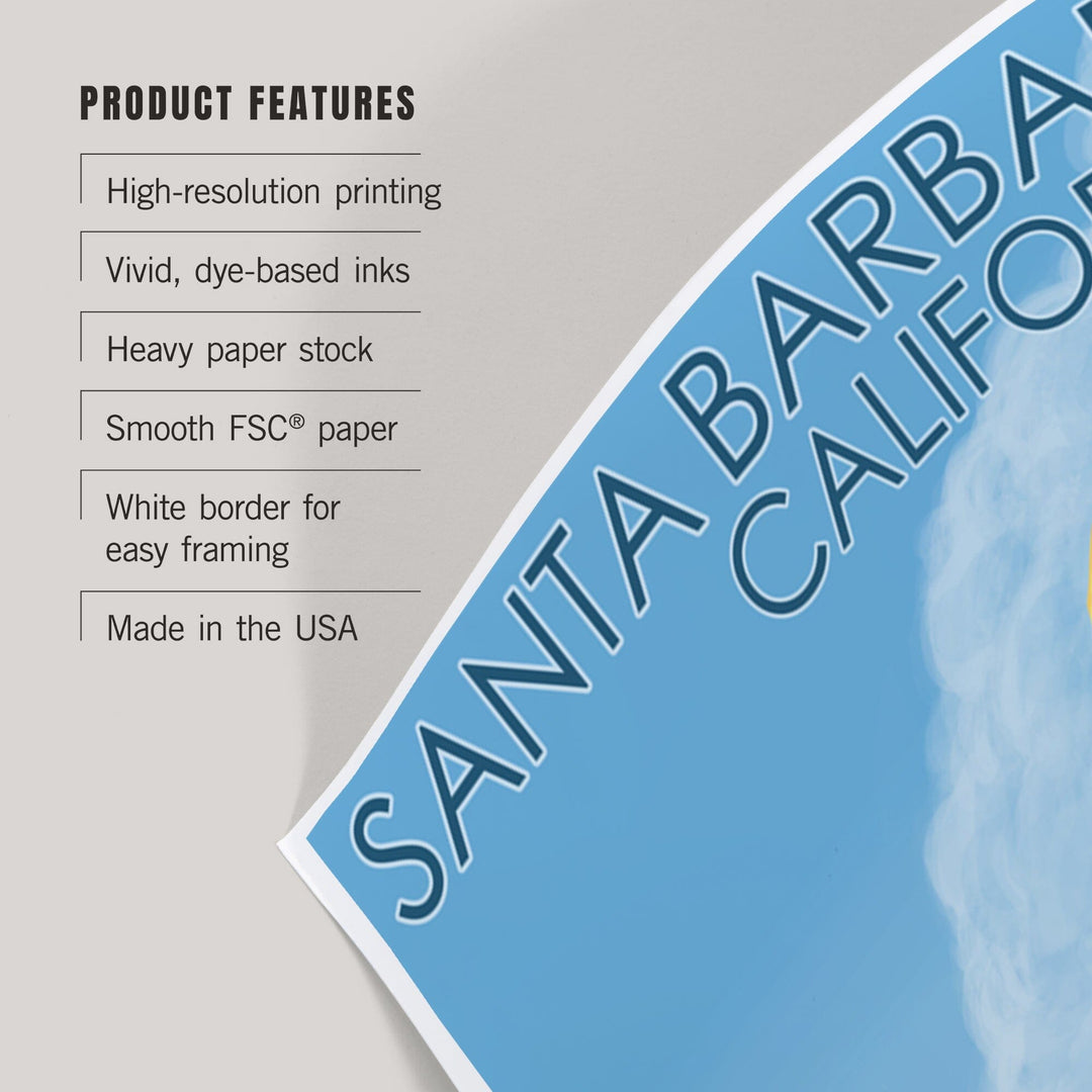 Santa Barbara, California, Pelican, Art & Giclee Prints Art Lantern Press 