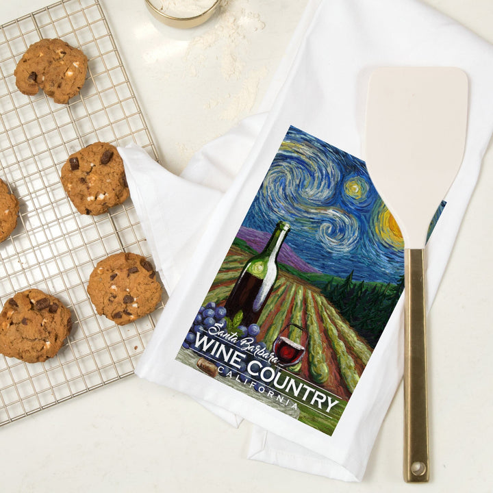 Santa Barbara Wine Country, California, Vineyard, Starry Night, Jigsaw Puzzle Kitchen Lantern Press 