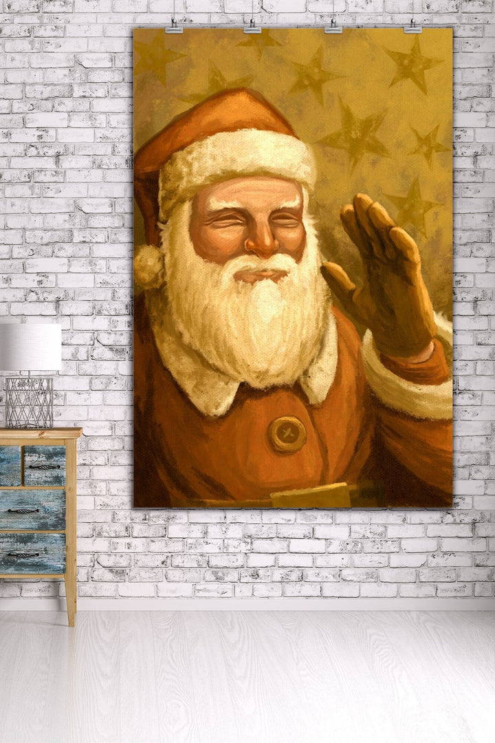 Santa Claus, Christmas Oil Painting, Art & Giclee Prints Art Lantern Press 36 x 54 Giclee Print 