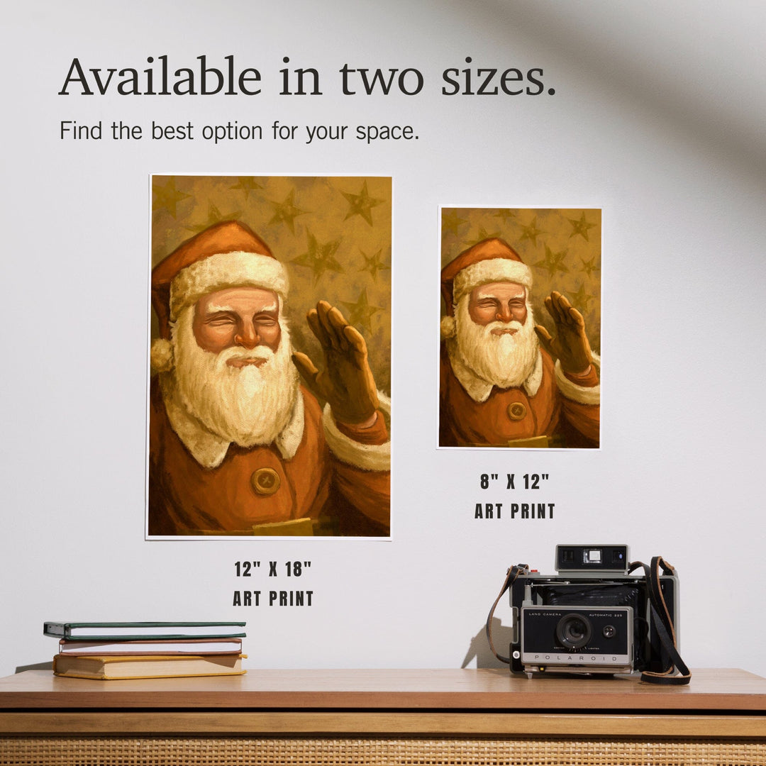 Santa Claus, Christmas Oil Painting, Art & Giclee Prints Art Lantern Press 