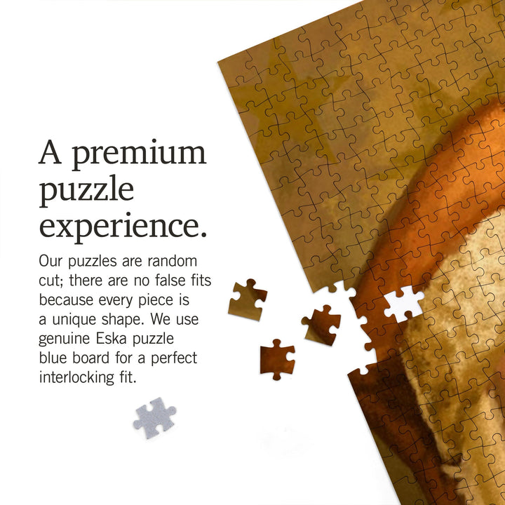 Santa Claus, Christmas Oil Painting, Jigsaw Puzzle Puzzle Lantern Press 