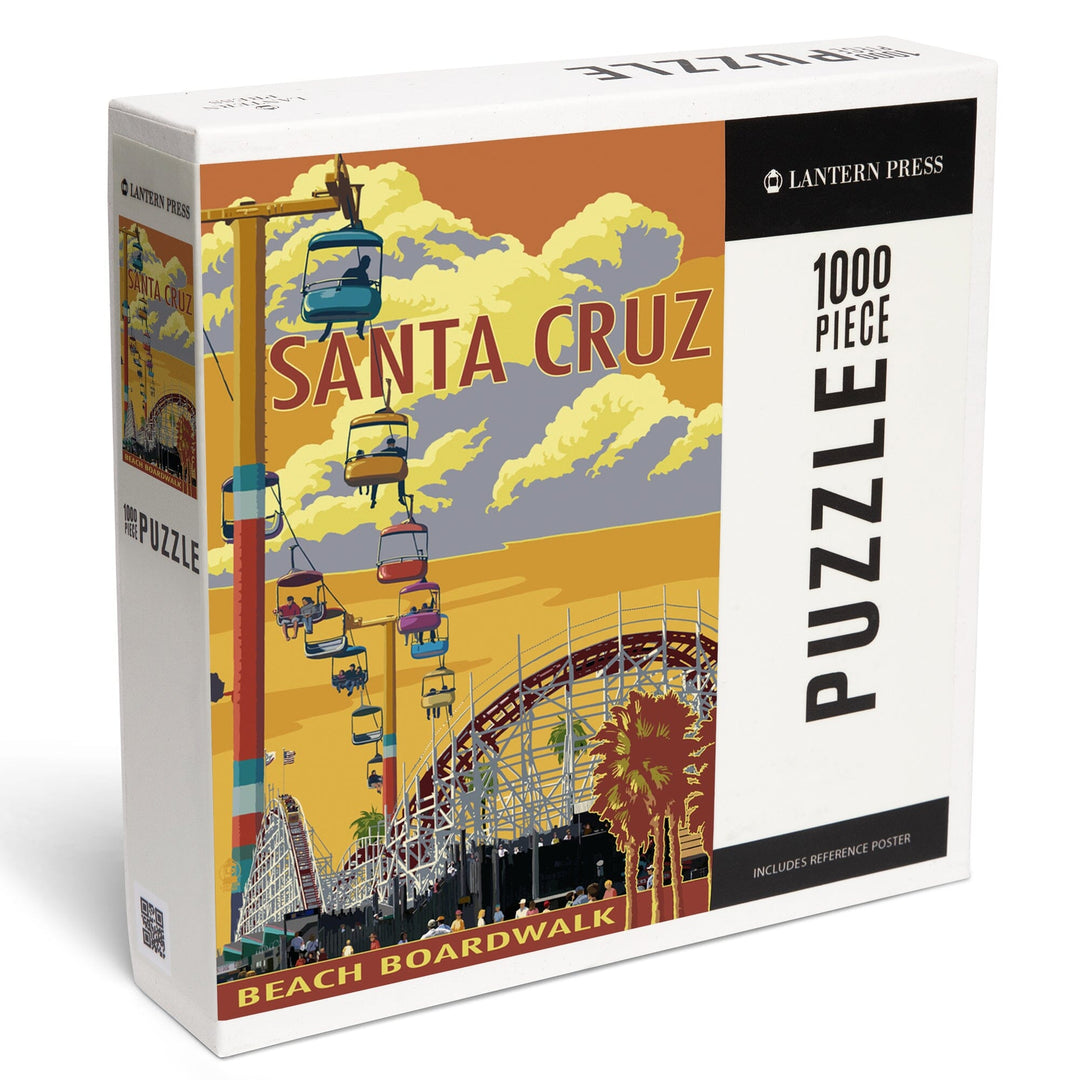 Santa Cruz, California, Beach Boardwalk, Jigsaw Puzzle Puzzle Lantern Press 