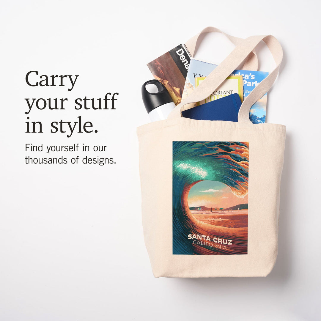 Santa Cruz, California, Epic Wave, Tote Bag Totes Lantern Press 