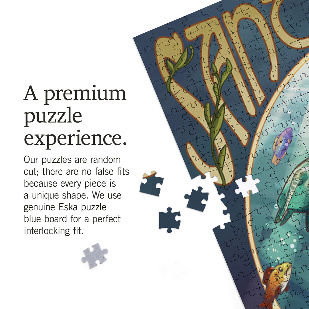 Santa Cruz, California, Mermaid, Jigsaw Puzzle Puzzle Lantern Press 