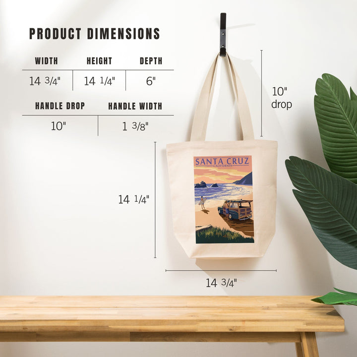 Santa Cruz, California, Woody on Beach, Tote Bag Totes Lantern Press 