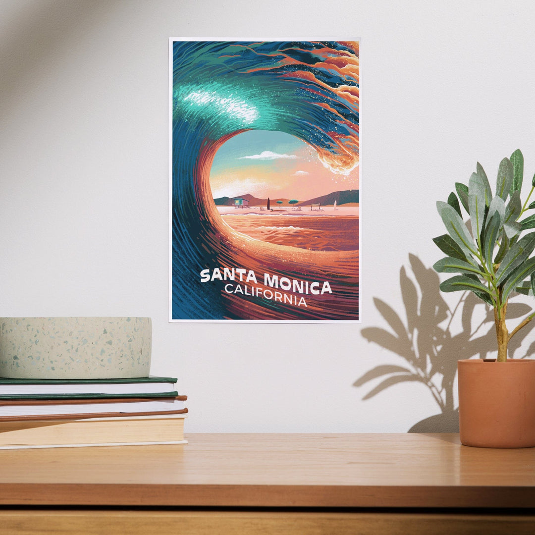 Santa Monica, California, Epic Wave, Art & Giclee Prints Art Lantern Press 