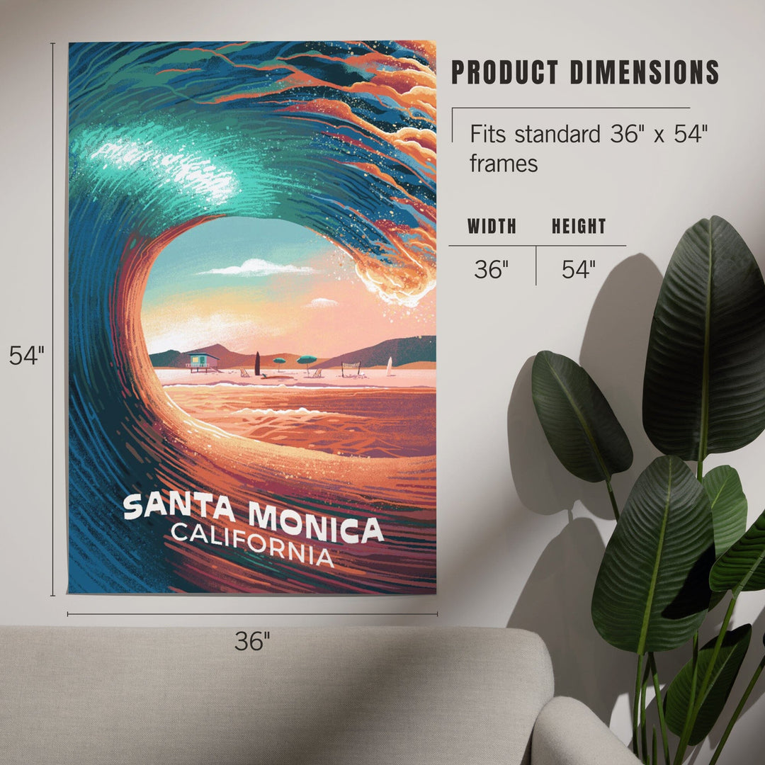 Santa Monica, California, Epic Wave, Art & Giclee Prints Art Lantern Press 