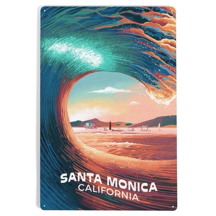 Santa Monica, California, Epic Wave, Metal Signs Metal Lantern Press 