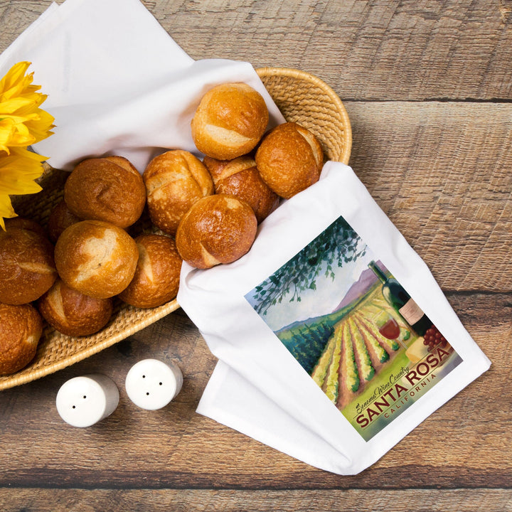 Santa Rosa, California, Sonoma County Wine Country, Jigsaw Puzzle Kitchen Lantern Press 