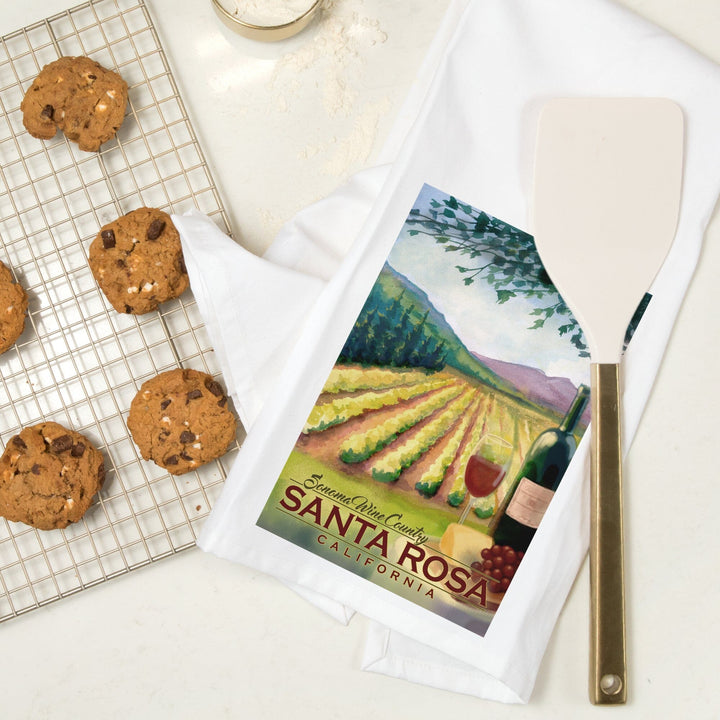 Santa Rosa, California, Sonoma County Wine Country, Jigsaw Puzzle Kitchen Lantern Press 