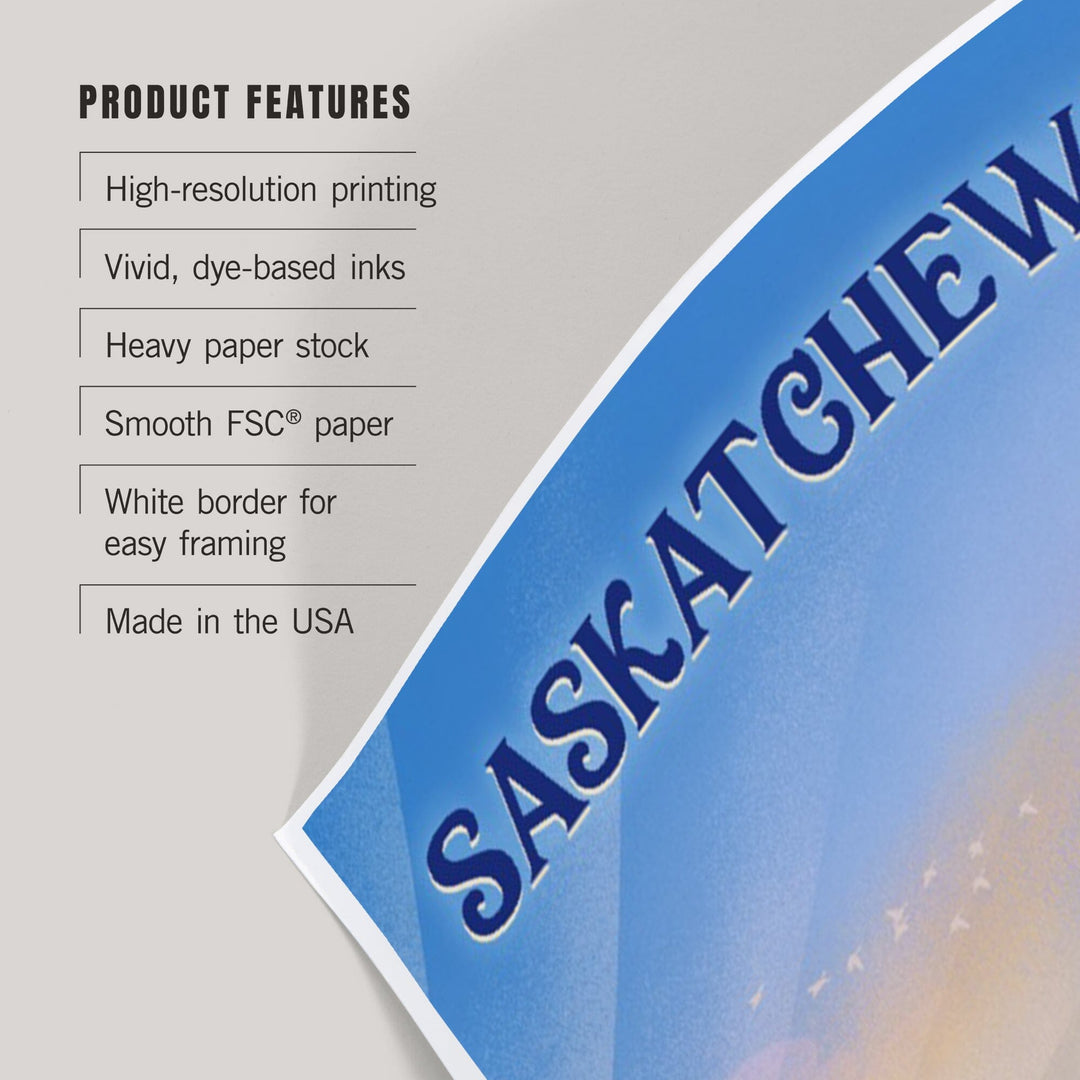 Saskatchewan, Lithograph, Bear Family in Field, Art & Giclee Prints Art Lantern Press 