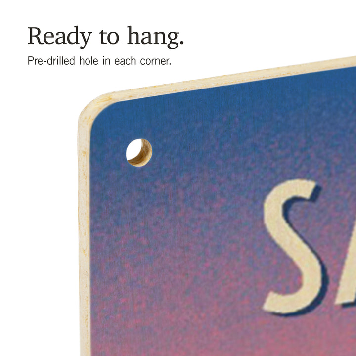 Saskatchewan, Shred the Gnar, Snowboarding, Wood Signs and Postcards Wood Lantern Press 
