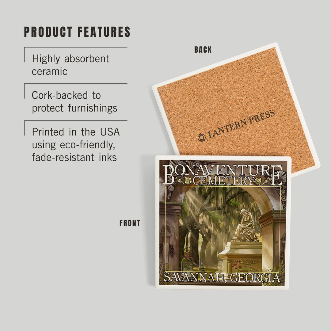 Savannah, Georgia, Bonaventure Cemetery, Coasters Coasters Lantern Press 