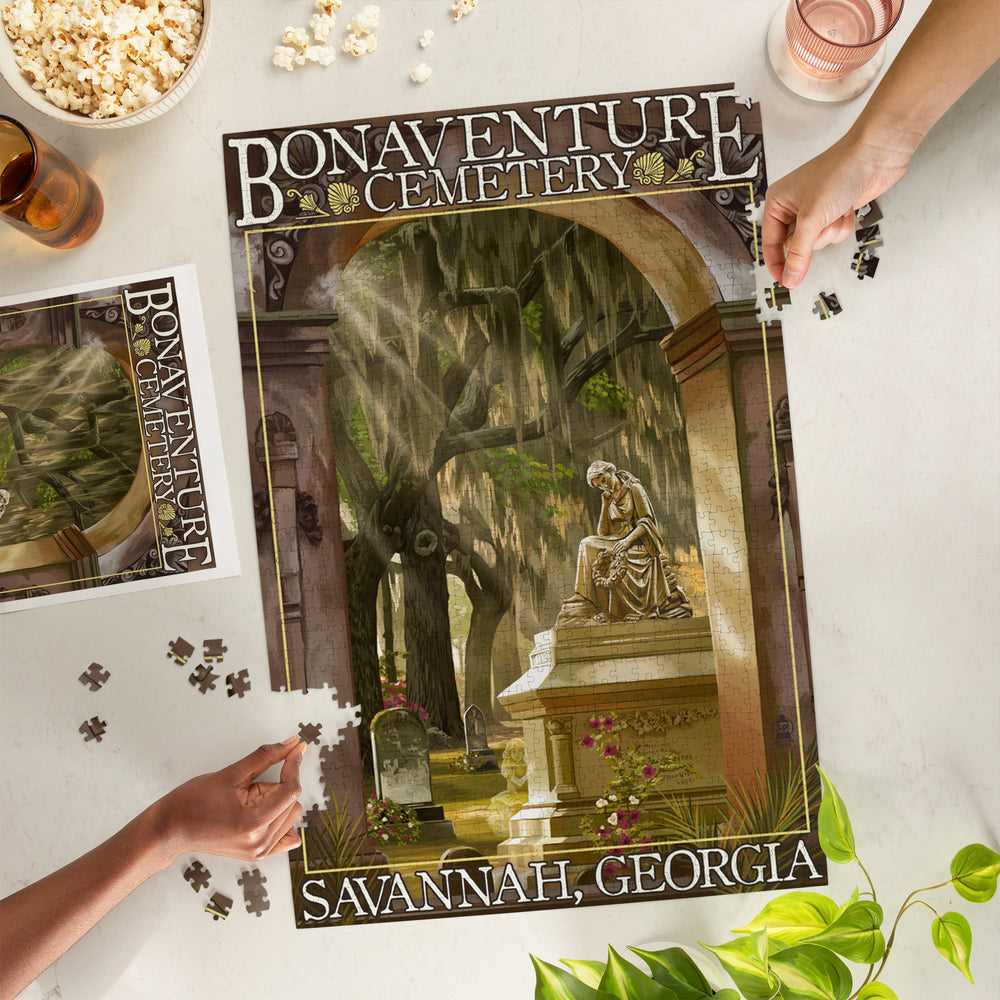 Savannah, Georgia, Bonaventure Cemetery, Jigsaw Puzzle Puzzle Lantern Press 