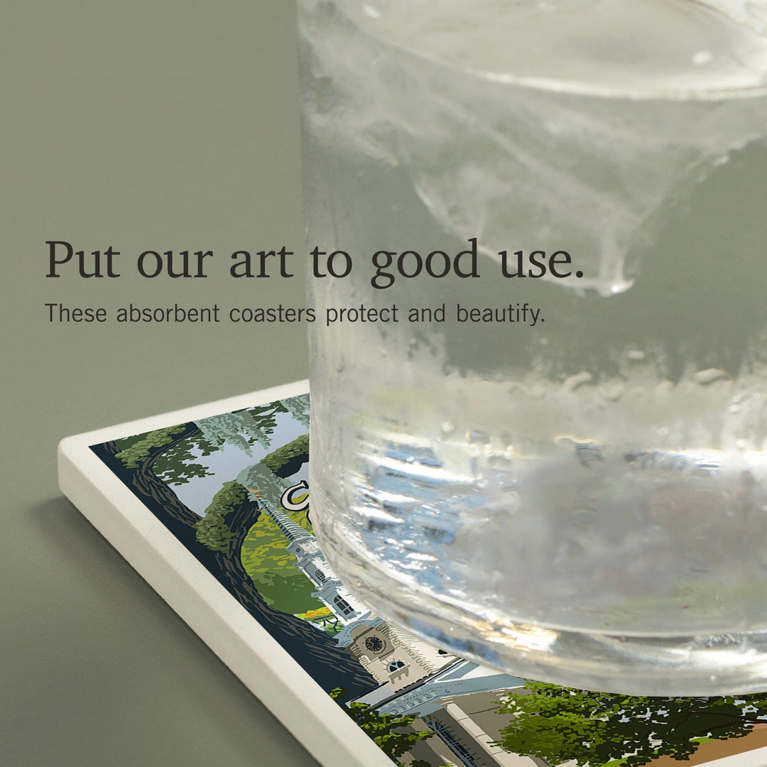 Savannah, Georgia, Town Views, Coasters Coasters Lantern Press 