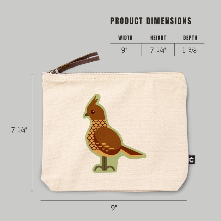 Scaled Quail, Geometric, Contour, Lantern Press Artwork, Accessory Go Bag Totes Lantern Press 