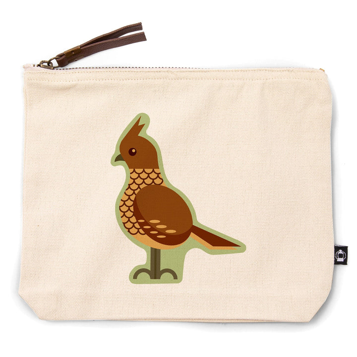 Scaled Quail, Geometric, Contour, Lantern Press Artwork, Accessory Go Bag Totes Lantern Press 