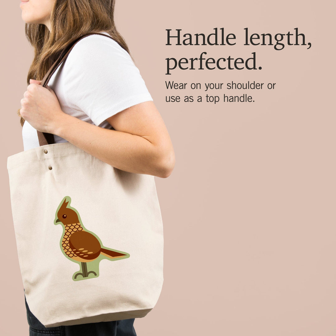 Scaled Quail, Geometric, Contour, Lantern Press Artwork, Accessory Go Bag Totes Lantern Press 