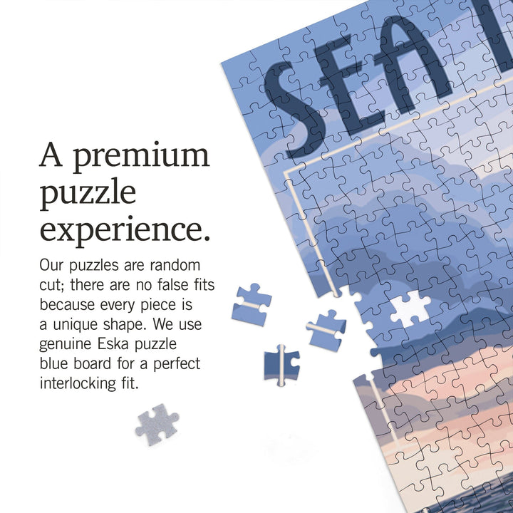 Sea Isle City, New Jersey, Beach Boardwalk Scene, Jigsaw Puzzle Puzzle Lantern Press 