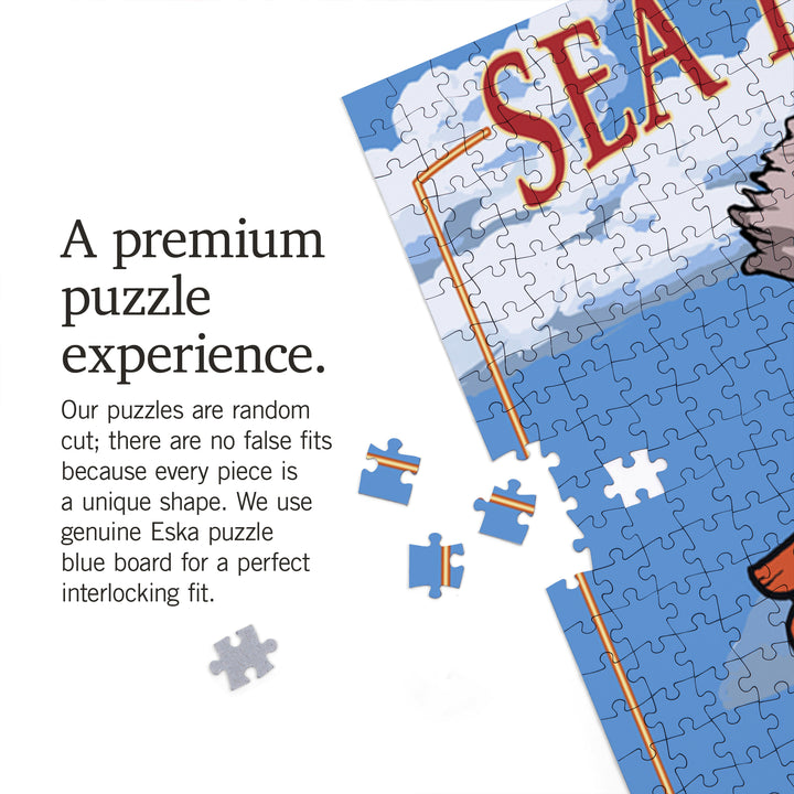 Sea Isle City, New Jersey, Destinations Sign, Jigsaw Puzzle Puzzle Lantern Press 